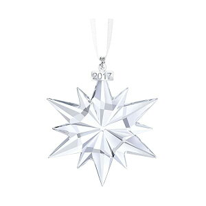 XtXL[ NX}X I[ig 2017 NX^ tBMA u CeA v[g 蕨 Swarovski Christmas Ornament, Annual Edition 2017 Figurine, Crystal, Transparent, 6.1 x 0.9 x 7.7 cm, 1 Unit