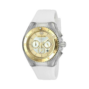 �e�N�m�}���[�� �r���v �E�H�b�` ���v ���f�B�[�X �����p Technomarine Women's Cruise Stainless Steel Quartz Watch with Silicone Strap, White, 25 (Model: TM-116002)