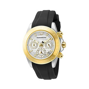 �e�N�m�}���[�� �r���v �E�H�b�` ���v ���f�B�[�X �����p TechnoMarine Women's Manta Ray Stainless Steel Quartz Watch with Silicone Strap, Black, 20 (Model: TM-219040)