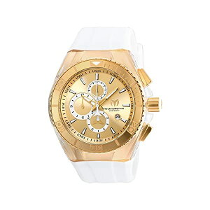 �e�N�m�}���[�� �r���v �E�H�b�` ���v �����Y �j���p Technomarine Men's Cruise Stainless Steel Quartz Watch with Silicone Strap, White, 29 (Model: TM-115046)