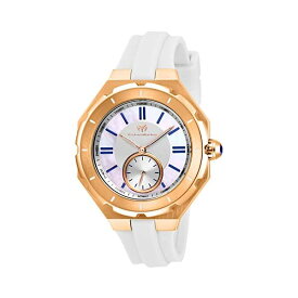 テクノマリーン 腕時計 ウォッチ 時計 レディース 女性用 Technomarine Women's Cruise Stainless Steel Quartz Watch with Silicone Strap, White, 17 (Model: TM-118009)