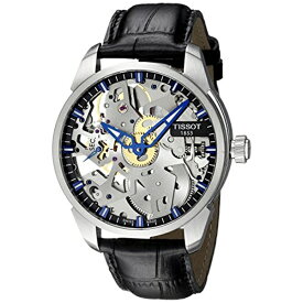 ティソ Tissot 腕時計 メンズ 時計 Tissot Men's T0704051641100 T-Complication Squelette Analog Display Swiss Mechanical Hand Wind Brushed Stainless Steel watch
