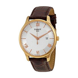 ティソ Tissot 腕時計 メンズ 時計 Tissot T0636103603800 Tradition Leather Mens Watch - Silver Dial