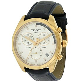 ティソ Tissot 腕時計 メンズ 時計 Tissot T1014173603100 Pr100 Mens Watch - Silver Dial, Leather Strap