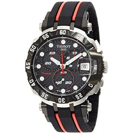 ティソ Tissot 腕時計 メンズ 時計 Tissot Men's T-Race T0924172720100 Black Rubber Swiss Chronograph Watch