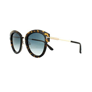 gtH[h TOX TOM FORD FT0574 Tom Ford FT0574 52P Dark Havana Mia Round Sunglasses Lens Category 2 Size 52mm