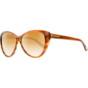 �g���t�H�[�h �T���O���X TF230 �}���� 65F �X�g���C�v ���C�g�u���E�� 230 Tom Ford Sunglasses TF230 Malin 65F Striped Light Brown 230