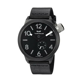 ベスタル 腕時計 VESTAL CNT3L06 Vestal Canteen Italia Stainless Steel Japanese-Quartz Watch with Leather Calfskin Strap, Black, 22 (Model: CNT3L06)