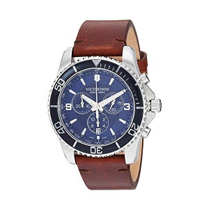 rNgmbNX VICTORINOX rv EHb` Xgbv Y jp XCX A[~[ }`c[ Victorinox Men's Stainless Steel Swiss Quartz Sport Watch with Leather Strap, Brown, 22 (Model: 241865)