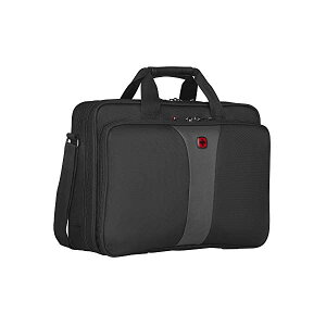 EFK[ WENGER g[gobO s m[gPCobO u[tP[X Wenger WA-7652-14F00 Legacy 16" Double Gusset Laptop Case, Black/Gray