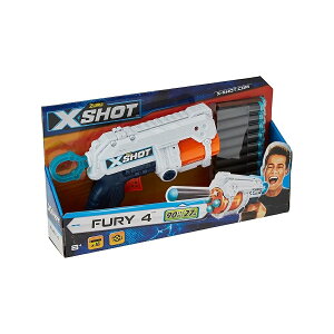 X-Shot Excel Fury 4 �t�H�[���_�[�c�u���X�^�[ (16 �_�[�c) by ZURU X-Shot Excel Fury 4 Foam Dart Blaster (16 Darts) by ZURU
