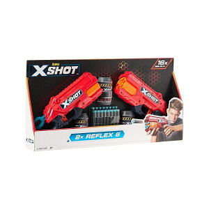 X-Shot Excel Double Reflex 6 �t�H�[���_�[�c�u���X�^�[�R���{�p�b�N (16 �_�[�c 3 ��) by ZURU X-Shot Excel Double Reflex 6 Foam Dart Blaster Combo Pack (16 Darts 3 Cans) by ZURU