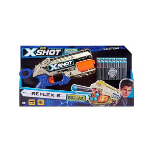 X-Shot Excel Royale Edition Reflex 6 �t�H�[�� �_�[�c �u���X�^�[ �R���{ �p�b�N (�_�[�c 16 �{) by ZURU X-Shot Excel Royale Edition Reflex 6 Foam Dart Blaster Combo Pack (16 Darts) by ZURU