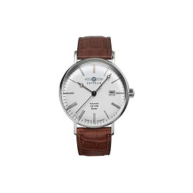 ツェッペリン 腕時計 ZEPPELIN 時計 ウォッチ Zeppelin LZ120 Rome Watch | White/Brown Leather