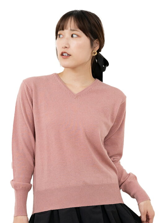楽天市場】カシミヤ100％試験鑑定済 婦人V首カシミヤセーター M/L 