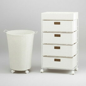 ＼メーカー協賛！福袋セット／ 人気の ランドリー収納 ＆ バスケットワゴン で年末年始の 片付け もラクラク！ RAN-2412 ＆ RUD-2448 送料無料 洗濯かご ワゴン キャスター付 脱衣所 収納 子供部屋 おもちゃ収納 水に強い