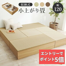【エントリーでP5倍】 畳付き収納スツール ロータイプ RUD-1149 幅120cm 小上がり畳 天然い草 収納式 収納スペース 組立式 ベンチ ベッド