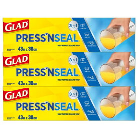 （3個セット グラッド プレスンシール 43m×30cm×3個）GLAD PRESS'N SEAL プレス＆シール ラップ 3本 食品 保存 350086