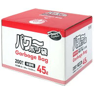 パワーポリ袋 200枚入 45L 半透明 ヨコ65×タテ80cm ごみ袋 薄型 ゴミ 日本サニパック PJ10 73762