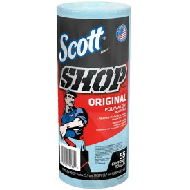 （55枚×1ロール Scott スコット ショップタオル ブルーロール）SHOP TOWELS 55枚×1本 厚め ペーパーウエス 整備 洗車 掃除 703510