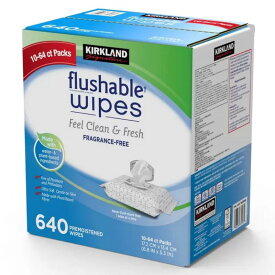 （カークランド 流せるウェットシート 640枚）flushable wipes 流せる ワイプ フラッシャブル おしりふき ワイプ シート トイレ 掃除 大容量 1652990