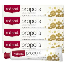 （4個セット red seal レッドシール プロポリス配合歯みがき 160g×4本）propolis 虫歯 口臭 予防 ミツバチ 歯磨き 粉 セット 591631