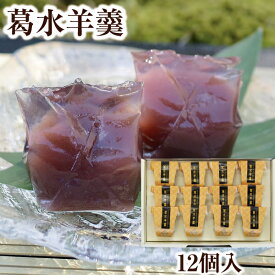 ギフト 葛水羊羹 12個入｜吉野本葛 本葛 吉野葛 葛 水羊羹 水ようかん 和菓子 奈良 天極堂 期間限定商品 2026年8月31日頃まで注文可