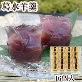ギフト 葛水羊羹 16個入｜吉野本葛 本葛 吉野葛 葛 水羊羹 水ようかん 和菓子 奈良 天極堂 期間限定商品 2026年8月31日頃まで注文可