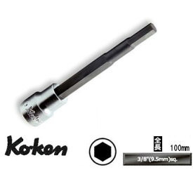Ko-ken 3010M-100-8 3/8"差込 ヘックスビットソケット 全長100mm 8mm コーケン / 山下工研