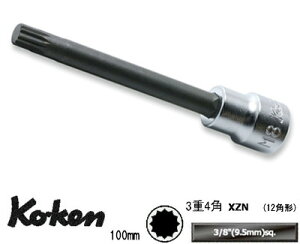 Ko-ken 3020-100-M8 3/8���� 3�d4�p �r�b�g�\�P�b�g (XZN)�S��100mm M8 �R�[�P��/�R���H��
