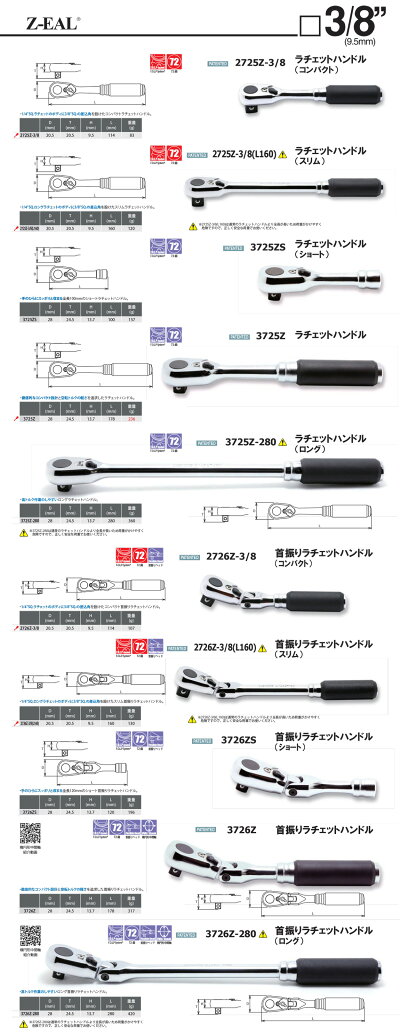 楽天市場 Ko Ken 3725z Z Eal 3 8 9 5mm 差込 ラチェットハンドル ギヤ歯数72 コーケン 山下工研 工具のお店i Tools アイツール