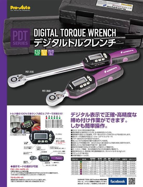 スエカゲツールデジタルトルクレンチPDT-3060 