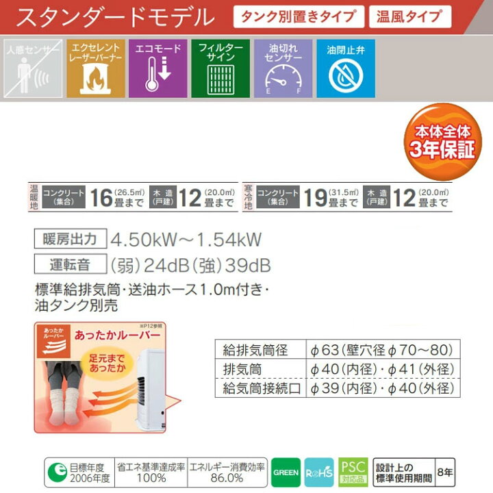 楽天市場】【LINE追加で最大2000円OFF】 FF式ストーブ トヨトミ FF 