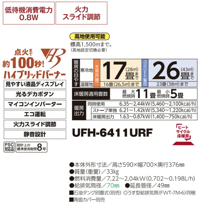 楽天市場】FF式ストーブ 長府 サンポット kabec カベック FF式 石油 