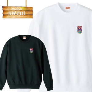 【※ポイント5倍 当店限定キャンペーン※ 10/25 00:00〜10/30 23:59】スウェット トレーナー アメカジ 梟 フクロウ ふくろう ネイティブ エスニック 動物 アニマル animal アメカジ カジュアル おそ