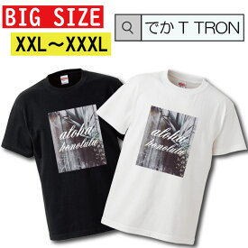 Tシャツ でかT TRON XXL XXXL　2L 3L BIG 大きめ aloha hawaii ハワイアン プール パイナップル アロハ グアム パイン honolulu ホノルル 水着 休暇 ンス 夏休み T-shirt ティーシャツ 半袖 大きいサイズあり big size ビックサイズ box l