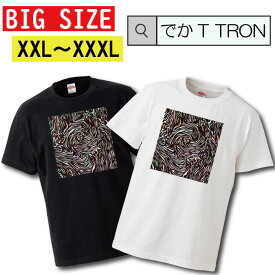 ビッグサイズ　Tシャツ でかT TRON オーバーサイズ 大きめ T-shirt ティーシャツ 半袖 カラフル ステンド グラス ウィンドウ 光 色 アート art 協会 染色 大きいサイズあり big size ビックサイズ