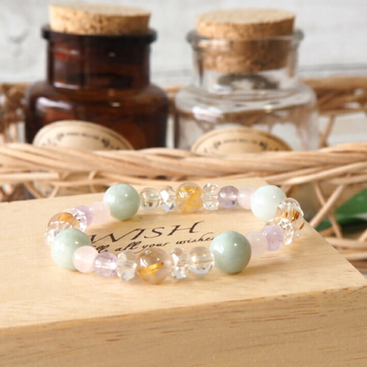 楽天市場】パワーストーン ブレスレット 10mm 翡翠 ルチルクォーツ  