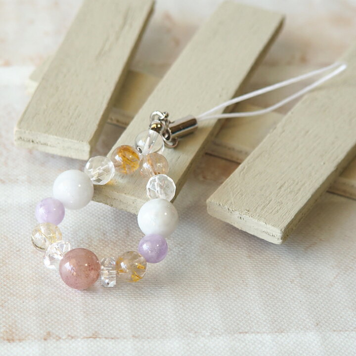 楽天市場】パワーストーン ストラップ スマホ 8mm 翡翠 ルチルクォーツ 