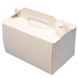 105 OPL ホワイト 3．5×5（300枚）(105-W) 105×150×105mm 高さ10.5cm 手提げケーキ箱 サイドオープン式 パッケージ中澤（北海道・沖縄への発送は行っておりません）