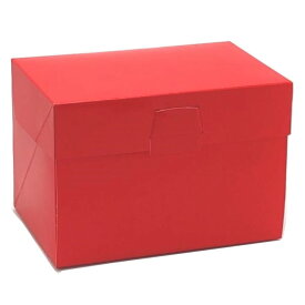 ロックBOX105 レッド（光沢） 7×9（100枚）210×270×105mm ケーキ箱 ロックボックス パッケージ中澤（北海道・沖縄への発送は行っておりません）