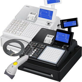スマホ連動 インボイス対応レジスター カシオ 本体 SR-C550-EX-4S + ハンドスキャナ HHS-19