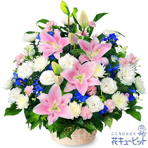 【お供え・お悔やみの花】花キューピット 仏花 供花 法要 法事 仏事 弔事 枕花 お盆 お彼岸 初盆新盆 四十九日 一周忌 お供えのアレンジメントyr00-524197