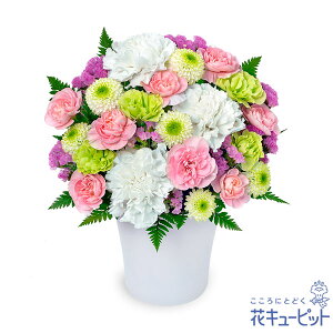 【お供え・お悔やみの花】花キューピット 仏花 供花 法要 法事 仏事 弔事 枕花 お盆 お彼岸 初盆新盆 四十九日 一周忌 お供えのアレンジメントyr00-524305