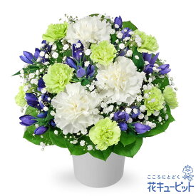 【お盆】花キューピット 新盆 初盆 供花 仏花 法事 仏事 お悔やみ お供え 供物お供えのアレンジメントmk00-ob512703