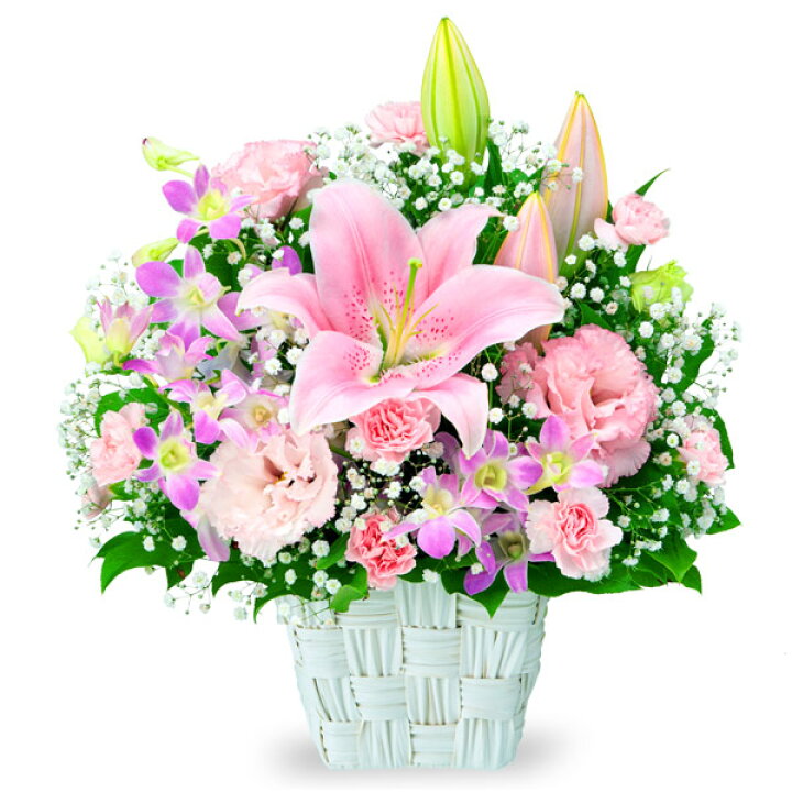 ポイント10倍 男花 キメ花 お祝い 記念日 開店 開業 オープン 花キューピットのピンクユリの華やかアレンジメント Matzi27 Com