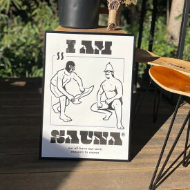 Iam Sauna (アイアムサウナ) サウナ アート ポスター A2サイズ テントサウナ 熱波 アウフグース