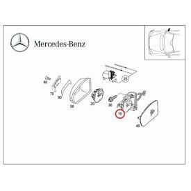 正規純正品 ベンツ W203 Cクラス 右側 右 ドアミラー 本体 ドアミラーフレーム ミラーフレーム 203-810-7276 2038107276