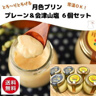 お中元 《年間50万個超の販売実績！》 月色 プリン 6個(プレーン3個＆会津山塩3個) セット【送料無料 常…