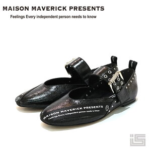 �yNew Arrivals�zMAISON MAVERICK PRESENTS ���]���}�[�x���b�N�v���[���c MS2482 Buckled Ballerina Shoes black �u���b�N ���f�B�[�X�V���[�Y �x���g�t���p���v�X�y���K�i�z�y25ss�z